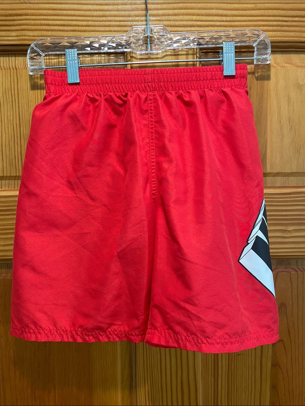 Nike Boys Red Medium Bathing Suit Swim Trunks with Drawstring
